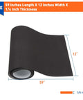 Premium Neoprene Foam Padding Sheet With Bulletproof Self Adhesive Backing, Quarter Inch Thick Eva Cushion Roll Solid Bet For Diy Workbenches, Car Wraps And Sound Deadening Projects, 59x12 inches.