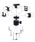 One Quarter Inch Swivel Mini Ball Head Tripod Mount For DSLR Cameras Camcorders Lights And Tripods With 360 Degree Rotation And Secure Grip 10 Pack Ideal For Studio Setups And On The Go Shoots, black 1/4-inch mount with adapters