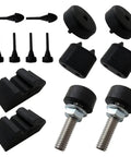 Premium Rubber Stopper Kit With Hood Adjusters And Bumpers For 1967-72 GM A-Body Cars in black rubber, multiple components