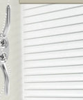 Side view of 4 Pack Stainless Steel Boat Cleats Two And A Half Inch Heavy Duty Deck Cleats For Boats And Docks With Mounting Screws 316 Stainless Resistant