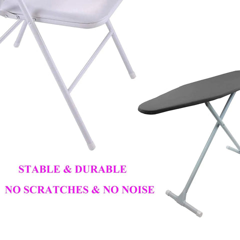 Non Slip Chair Leg Caps Rubber Floor Protectors Round White Set Of 16 Seven Eighths Inch Inner Diameter Thickened Bottom And Sides