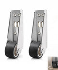 Heavy Duty Bottom Guide Roller Wheel For Barn And Closet Doors Quiet Soft Rubber Caster With Solid Alloy Steel Core close-up view