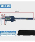 VZDRHYURI IP54 Vernier Digital Caliper Stainless Steel 150 mm with display and measurement details shown.