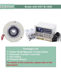 Thin Magnetic Powder Brake Tension Controller Kit Pro Grade For Unwinding Systems shown with components
