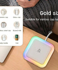 Skip The Stale Cup Stress Hooking Up This Usb Coffee Mug Warmer For Three Speed Temp Control And A Super Chill Night Light showing suitable cup types.