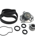 Timing Belt Water Pump Kit For Acura Integra Gsr Type R B18C Engine 1994 2001 B18C1 B18C5 Complete Repair Set Fits Daily Drivers Tuner Beasts Easy Install Save Cash On Overhaul Without Breaking The Bank On Quality Parts For Your Jdm Build Ride, black belt and metal pump parts