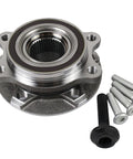 Front and Rear Wheel Bearing and Hub Assembly for Audi 2008 to 2015 A4 A5 A6 A7 Quattro Allroad Q5 RS5 S4 S5 S6 S7 S8 SQ5 AWD Drop In Fit Replacement High Quality, shown with bolts.