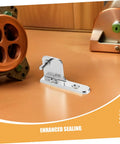 2 Pack Heavy Duty Adjustable Refrigerator Door Hinges For Commercial Kitchens Quiet Close To Reduce Door Slams Premium Durable Swing Hinge Set For Ovens And Coolers silver hinge close-up