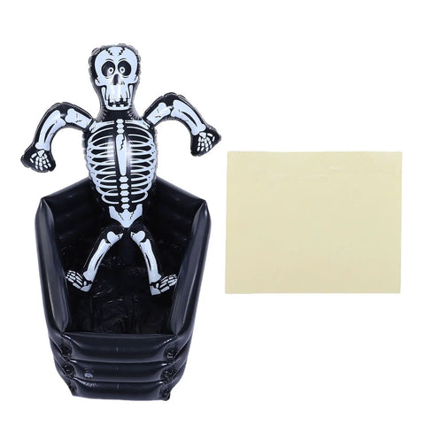 Skeleton Inflatable Cooler For Drinks With Large Capacity Ice Bucket, black skeleton decor in inflatable form