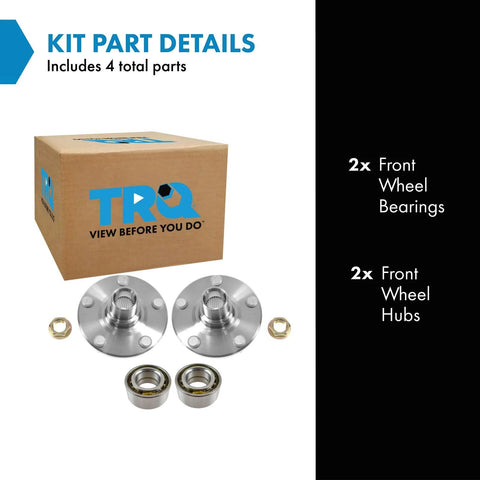 Front Wheel Bearing And Hub Kit For 1996 2000 Toyota RAV4 with box, two hubs, two bearings visible