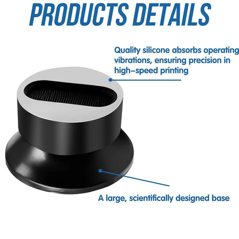 4 Pack Silicone Anti Vibration Feet For 3D Printer A1 And A1 Mini, Shock Absorption Pads To Cut Noise And Improve Print Quality, 45x25x35mm Dampers For Smoother, More Precise Prints