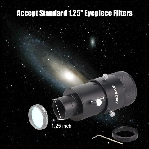 Prime Focus Telescope Camera Adapter Kit For Canon EOS Rebel DSLR Cameras With 1.25 Inch Variable Projection Eyepiece displayed