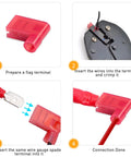 Step-by-step guide using 110 Piece Nylon Flag Spade Female Insulated Quick Disconnects Assortment Set for DIY wiring.