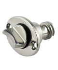 Beefy 316 Stainless Steel Garboard Drain Plug Kit For 1 Inch Hole With Screws And O Ring, Marine Grade Mirror Finish, Side View