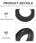 COHEALI 180 Piece Heavy Duty Rubber Grommet Kit Saves Wires From Chafing And Damage, Waterproof Nylon Washers Secure Cables In Cars, Homes, And Marine Gear Without Tools. Smooth black rubber grommet detail