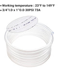 Coiled Clear PVC Tubing With Three Quarter Inch ID And One Inch OD Ten Feet Long Thirty PSI for fluid transfer