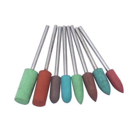 Diamond In Rubber Emery Polishing Bits Set, 26 Piece Rotary Tool Accessories For Metal Glass Stone Tile, Pro Grade Ultra Fine