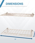 Two Pack Heavy Duty Steel Wall Garage Shelving Set 36 In By 18 In Adjustable Shelves With Hanging Rod shown with dimensions