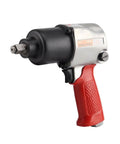 Premium 1/2 Inch Drive Pneumatic Impact Wrench with red handle for tough automotive jobs and garage work.