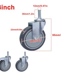 Heavy Duty Caster Wheels With Safety Brake Non Marking Swivel Casters For Heavy Furniture And Office Equipment, 3 inch size, durable material.