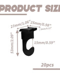 20 Pcs Metal Drop Ceiling Hooks Set For Hanging And Decor, Heavy Duty T Bar Track Grid Clips, Zinc Alloy Black Matte Finish