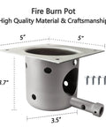 Fire Burn Pot included in Auger Motor And Induction Fan Kit For Traeger And Pit Boss Wood Pellet Grills with screws.