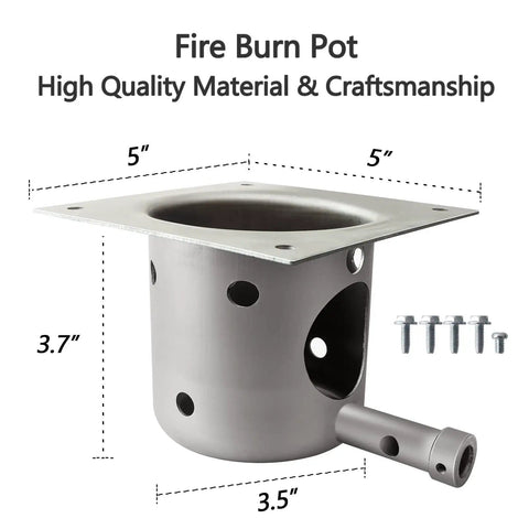 Fire Burn Pot included in Auger Motor And Induction Fan Kit For Traeger And Pit Boss Wood Pellet Grills with screws.