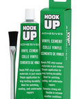 Tube and box of Vinyl Cement Adhesive for Waterproof, Heavy-Duty Fast-Drying Repairs on Pools, Inflatables, PVC, Air Mattresses, Tarps, Boats, Rafts and Upholstery with brush
