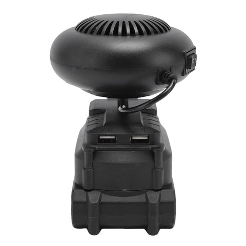 Portable Car Window Defogger With 1500mAh Battery Compact ABS Mini Space Heater For Cars Trikes And Small Rooms Quiet Heating For Indoor Use Anti Tilt Safety, black front view