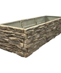 Raised Garden Bed Kit With Ledgestone Panels That Snap Together In 8 By 24 Inch Natural Look Stone Pattern Durable Polyurethane 6 Pack