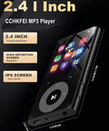 64GB MP3 Player With 2.4 Inch Screen And Built In Speaker Bluetooth Hi Fi Sound Expandable To 192GB shown at an angle