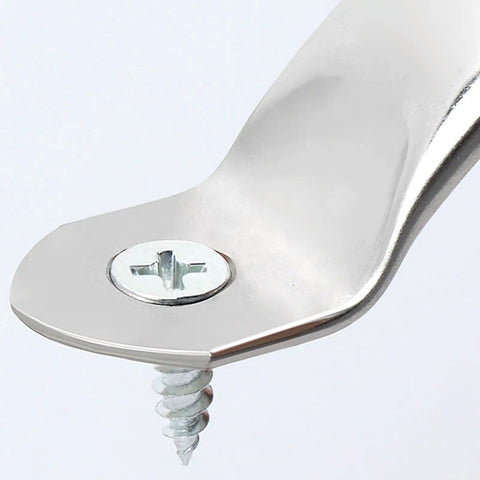 Close-up of Stainless Steel Round Tube Cabinet Handle For Drawers And Doors No Slip Grip Rustproof Kitchen Hardware screw attachment