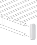 4 Pack Plastic Rod Spacer Caps for Closet Rods and Wire Shelves End Caps, easy install, shown on wire rack ends.