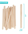 100 Pack 8oz Graduated Clear Plastic Measuring Cups With Wooden Stirring Sticks For Mixing Paints Pigments Epoxy Resins Kit