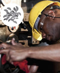 Worker using 80 Piece Stainless Steel Woodruff Keys Set Beefy Semicircle Fasteners Key Stock 8 Sizes For Machinery And DIY Projects