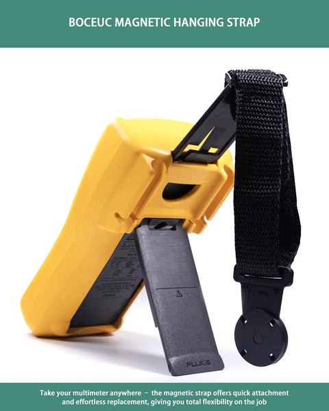 Magnetic Hanging Strap For Fluke Multimeters That Make Your Day On The Job Site And In The Workshop Fits Models 115 116 117 175 177 179 15B Plus 17B Plus 18B Plus 87V 287 289 And More Secure Hands Free Meter Accessory For Busy Techs