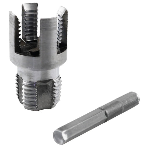 TAODAN 2-Piece Universal Electric Pipe Threader Kit For 1/2 And 3/4 Inch PVC Pipes Carbon Steel Cutter with threading blade.
