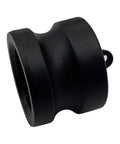 Close-up of 2 Pack Cam Lock Fittings DP-150 1-1/2 Inch Type DP Quick Disconnect Polypropylene Camlock Couplings With Dust Plug