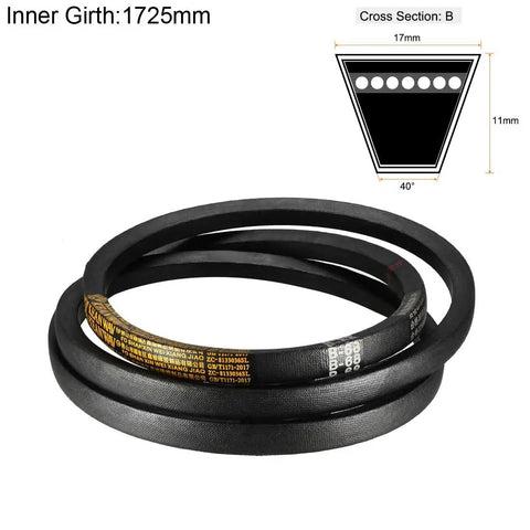 68 Inch B Section V Belt, Neoprene Rubber Drive Belt for Power Transmission in Machinery, Beefy Heavy Duty, Oil Solvent Resistant
