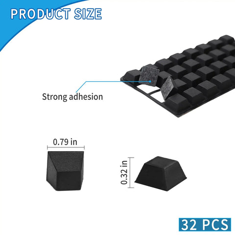 32 Piece Self Adhesive Rubber Feet For Electronics Adhesive Bumpers Cushions Non Slip Pads Sticky Backed For Laptops