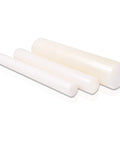 Three nylon rods, including a 6 by 6 Round Rod 1.25 Inch Diameter, 12 Inch Length Machinable Heavy-Duty Polyamide Rod Natural Color