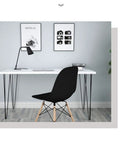 Rock Solid Black Hairpin Table Legs With Adjustable Height And Reinforced Welded Base For Dining Or Coffee Tables Includes Scratch Guard Feet Built Tough To Carry Heavy Loads under a modern desk.