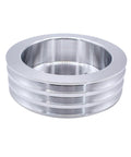 Beefy Chrome Polished Aluminum 3 Groove Crank Pulley for Small Block Chevy SBC 265 283 305 327 350 383 400 Short Water Pump