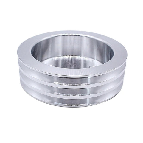 Beefy Chrome Polished Aluminum 3 Groove Crank Pulley for Small Block Chevy SBC 265 283 305 327 350 383 400 Short Water Pump