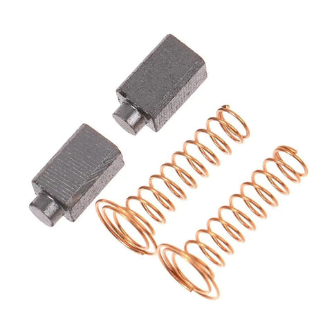 2 Pack Heavy Duty Carbon Brushes For Smooth Rotary Tool Operation On 3000 And 200 Series Models with copper springs for installation.