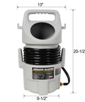 Heavy Duty Handheld Sandblasting Gun Kit With Portable Hopper, 20.5 inch tall abrasive blaster with hose, ideal for DIY projects.