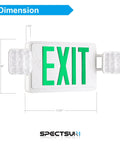 Two Pack LED Exit Sign With Emergency Lights Battery Backup UL Listed commercial grade dimensions and design view