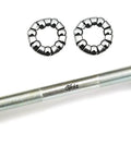 Rear Hub Axle Kit For Mountain Bikes Beach Cruisers Lowriders And Tandems 3 Eighths By 185 Millimeter Axle With Two Premium Quarter By Seven