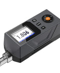 Pro Grade Surface Roughness Tester With 5 Micron Diamond Stylus, High Precision Digital Profilometer For Engineering And Lab Use, Multi Parameter Surface Finish Meter Measuring Ra Rz Rq Rt Rp Rv Rsk Rku And More, angled view