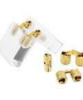 Concealed Brass Hidden Barrel Hinges Set For Cabinets And Small Chests, 9mm To 18mm Diameters, Durable Solid Brass, Corrosion-Resistant